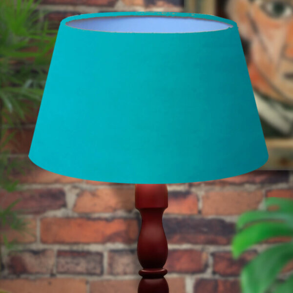 Peacock blue lamp shade